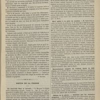 0173 - Page 171 - Revue clinique hebdomadaire. Éruptions médicamenteuses / Revue de la presse. Un tubercule dans le cervelet. (Gaz. méd. de Bord.) / Mort subite à la suite de couches. (Gaz. méd. de Bord.) / Renversement complet de l'utérus après la délivrance, par le Docteur Dazet. (Revue méd. de Toulouse) / Oedème de la glotte. - Guérison par les émissions sanguines