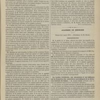 0215 - Page 213 - Revue de syphiliographie. I. La syphilis du cerveau, par le Docteur A. Fournier ; Paris, Masson, 1879. - II. Des écoulements blennorrhagiques de l'homme et de la femme, par le Docteur Pouillet ; Paris, Delahaye, 1879. - III. De la syphilis infantile acquise, par le Docteur Pontet ; Paris, Delahaye, 1878. [Dr V. De Fourcauld] / Académie de médecine. Séance du 4 mars 1879. Correspondance. La torsion vertébrale, son mécanisme et son influence sur la formation des caractères anatomiques de la déviation latérale de l'épine. M. Jules Guérin