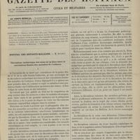 0227 - Page 225 - Sommaire / Hôpital des Enfants-Malades. M. Bouchut. Thrombose cachectique des sinus de la dure-mère et convulsions finales des maladies de l'enfance
