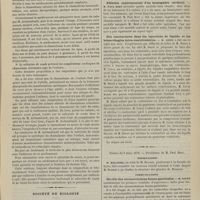 0231 - Page 229 - Thérapeutique. De l'action du salicylate de soude sur le rhumatisme articulaire aigu des enfants / Société de biologie. Séance du 1er mars 1879. Communications. Appareils d'attache des plantes parasites. M. Chatin / Ablation expérimentale d'un hémisphère cérébral. M. Paul Bert / Des contractures dans les injections de liquide et les hémorrhagies intra-ventriculaires. M. Cossy / Séance du 8 mars 1879. Présentation / Communications. Du rôle des circonvolutions fronto-pariétales. M. Couty
