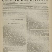 0243 - Page 241 - Sommaire / Revue clinique hebdomadaire. De la congestion pulmonaire