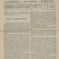 0259 - Page 257 - Sommaire / Séance de l'Académie de médecine. [Dr Brochin]