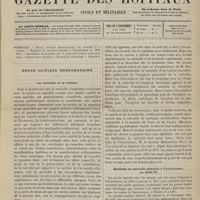 0291 - Page 289 - Sommaire / Revue clinique hebdomadaire. La varicelle et la variole / Épidémie de varicelle infantile à Valenciennes, en 1876-77