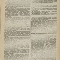 0351 - Page 349 - Expériences pour servir à l'étude de la physiologie du foie et de la rate. (Communication préalable) ; par le M. le Professeur P. Picard... / Académie de médecine. Séance du 15 avril 1879. Correspondance / Présentations / Rapports. M. Planchon, en son nom et au nom de M. Pidoux : Du melaleuca paraguayensis et de son action thérapeutique / Discussion sur l'action physiologique des purgatifs salins. M. Armand Moreau, répond dans la note aux observations critiques que M. Colin a faites