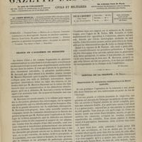 0419 - Page 417 - Sommaire / Séance de l'Académie de médecine. [Dr Brochin] / Hôpital de la Charité. M. Trélat. Observations de cataractes consécutives à la fièvre typhoïde