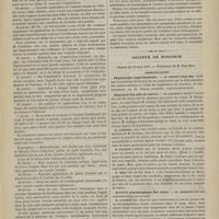 0439 - Page 437 - Cécité hystérique. Amélioration par la métallothérapie et les applications d'aimants, disparition complète des troubles visuels sous l'influence de l'électricité statique. Par MM. Dujardin-Beaumetz et Ch. Abadie / Société de biologie. Séance du 10 mai 1879. Communications. Physiologie expérimentale. M. Brown-Séquard / Innocuité des sels de cuivre. M. Galippe / Activité physiologique des reins. M. Gréhant