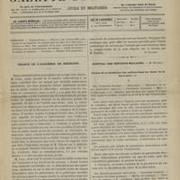 0443 - Page 441 - Sommaire / Séance de l'Académie de médecine. [Dr Brochin] / Hôpital des Enfants-Malades. M. Bouchut. Causes de la formation des caillots dans les sinus de la dure-mère