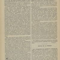 0452 - Page 450 - Revue clinique hebdomadaire. Observations de syphilis cérébrale avec symptômes de paralysie générale / Revue de la presse. De la thérapeutique des anomalies de l'appareil dentaire, par le Docteur J. Moreau-Marmont