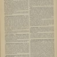 0453 - Page 451 - Revue de la presse. De la thérapeutique des anomalies de l'appareil dentaire, par le Docteur J. Moreau-Marmont. (Arch. génér. de méd.) / Fracture spontanée de la mâchoire inférieure. (Un. méd.) / Hernies étranglées. - Réduction par l'appareil d'Esmarch. (Gazette des hôpitaux, 1878, page 769) / Empoisonnement par les graines de ricin. (Bord. méd.) / Précocité extraordinaire d'une fille de huit ans. Grossesse ; môle hydatique. (Journ. de méd. et de chir.) / La coupe de ciguë. (Journal d'hygiène) / De l'action des injections sous-cutanées d'ergotine dans le traitement des fibro-myomes et des hypertrophies chroniques de l'utérus (G. Léopold)