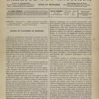 0467 - Page 465 - Sommaire / Séance de l'Académie de médecine. [Dr Brochin]