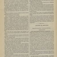 0527 - Page 525 - Hôpital Saint-Louis. M. Duplay. De la ténorrhaphie / Société de biologie. Séance du 31 mai 1879. Communications. Action physiologique du chlorure de magnésium. M. Laborde / Du mode d'action du fer dans l'anémie. M. Hayem