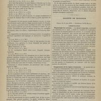 0576 - Page 574 - Plaie par coup de sabre du cuir chevelu, du crâne et de l'encéphale ; monoplégie brachiale gauche temporaire ; guérison. Par M. le Docteur Achintre... / Société de biologie. Séance du 21 juin 1879. Communications. Physiologie du cerveau. M. Brown-Séquard / Température de la région stomacale. M. Leven