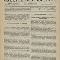 0579 - Page 577 - Sommaire / Séance de l'Académie de médecine. [Dr Victor Revillout] / Hôpital de la Pitié. M. Verneuil. Adénome sudoripare : les quatre formes réunies chez une même malade
