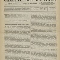 0611 - Page 609 - Sommaire / Revue clinique hebdomadaire. Ulcérations scrofuleuses du pharynx et de la langue