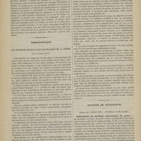 0615 - Page 613 - Revue de la presse. Effet de coups violents sur l'abdomen. (Écho vétér. et Arch. méd. belges) / Thérapeutique. Les stigmates de maïs dans les maladies de la vessie. Par le Docteur Dufau / Société de chirurgie. Séance du 2 juillet 1879. Subluxation du cartilage semi-lunaire du genou. M. Le Fort