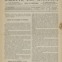 0627 - Page 625 - Sommaire / Séance de l'Académie de médecine. [Dr Victor Revillout] / Hôpital de la Charité. M. Hardy. Cirrhose hypertrophique du foie