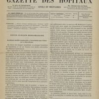 0635 - Page 633 - Sommaire / Revue clinique hebdomadaire. Accidents tardifs consécutifs à l'anesthésie par l'éther ou le chloroforme