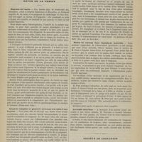 0662 - Page 660 - Revue clinique hebdomadaire. Lèpre de cochinchine / Revue de la presse. Rupture de l'aorte. (Presse méd. belge) / Alopécie complète et générale survenue à la suite d'une frayeur. (Soc. de méd. de la Loire) / Perte de substance du frontal. (Un. méd. du Nord-Est) / Pointe de couteau dans l'apophyse mastoïde / Anomalie des reins. (Société méd. de Saint-Étienne) / Société de chirurgie. Séance du 16 juillet 1879. Rapport. Opération simultanée d'un kyste de l'ovaire et d'étranglement interne. M. Terrier