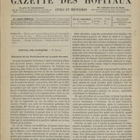 0691 - Page 689 - Sommaire / Hôpital des Cliniques. M. Depaul. Dilatation du col. Particularités sur la poche des eaux