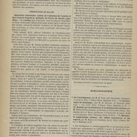 0704 - Page 702 - Académie de médecine. Séance du 29 juillet 1879. Lecture. M. Colin : Nouvelles recherches sur le rôle des ganglions lymphatiques dans la genése du charbon / Présentation de malade. Opération césarienne suivie de l'ablation de l'utérus et des ovaires d'après la méthode de Porro... ; guérison. M. Tarnier / Bibliographie. I. De l'intelligence, par M. H. Taine... Paris, Hachette et Ce. - II. Dictionnaire de botanique, par M. H. Baillon... Paris, Hachette et Ce. - III. Études sur la formation et la division des cellules, par M. Édouard Strasburger... ; traduction de J.-J. Kickz... Paris, F. Savy. - IV. Mesmer, le magnétisme animal, les tables tournantes et les esprits, par M. Bersot... Paris, L. Hachette et Ce