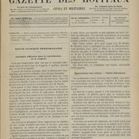 0707 - Page 705 - Sommaire / Revue clinique hebdomadaire. Laryngite suffocante dans la convalescence de la rougeole / Hyperostoses chez l'adulte. - Ostéite déformante