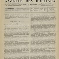 0739 - Page 737 - Sommaire / Hôtel-Dieu. M. Richet. Nouveau genre de luxation du coude incomplète « par pivotement ». Réduction cent quinze jours après l'accident