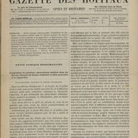 0795 - Page 793 - Sommaire / Revue clinique hebdomadaire. Complément de plusieurs observations publiées dans les revues cliniques du dernier trimestre et faits nouveaux à en rapprocher