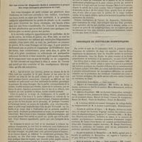 0825 - Page 823 - Hôpital Saint-André de Bordeaux. M. Picot. Erysipèle de la face compliqué d'endo-péricardite. (Observation recueillie par M. le Docteur Nasse...) / Clinique ophthalmologique. M. Ad. Piéchaud. Sur une erreur de diagnostic facile à commettre à propos des corps étrangers pénétrants de l'oeil / Chronique et nouvelles scientifiques. Distinctions honorifiques / Faculté de médecine de Lyon / Faculté de médecine de Montpellier / École de médecine de Caen
