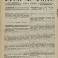 0867 - Page 865 - Sommaire / Hôpital de la Charité. M. Gosselin. Ulcère phagédénique de la partie postérieure de la cuisse consécutif à un furoncle ou à une pustule d'ecthyma