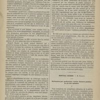 0868 - Page 866 - Hôpital de la Charité. M. Gosselin. Ulcère phagédénique de la partie postérieure de la cuisse consécutif à un furoncle ou à une pustule d'ecthyma / Hôpital Cochin. M. Bucquoy. Péritonites par perforation restées latentes pendant la vie des malades