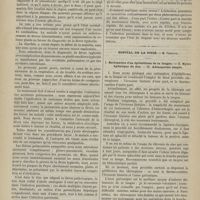 0884 - Page 882 - Hôpital Necker. M. Potain. Infection purulente de cause inconnue, ayant simulé une fièvre typhoïde / Hôpital de la Pitié. M. Verneuil. I. Extirpation d'un épithélioma de la langue. - II. Kyste hydatique du foie. - III. Adénopathie simple