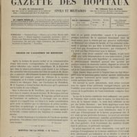 0931 - Page 929 - Sommaire / Séance de l'Académie de médecine. [Dr Brochin] / Hôpital de la Pitié. M. Verneuil. Hernie ombilicale ; mort. - Hernie inguinale congénitale méconnue ; mort