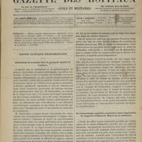 0939 - Page 937 - Sommaire / Revue clinique hebdomadaire. Altérations de la moelle dans la paralysie spinale de l'enfance / De l'hémorrhagie capillaire consécutive dans l'application de l'appareil d'Esmarch. Moyen de la combattre