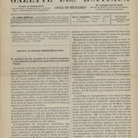 0987 - Page 985 - Sommaire / Revue clinique hebdomadaire. De quelques-uns des procédés de la méthode graphique et des appareils enregistreurs applicables à la médecine clinique
