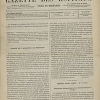 1003 - Page 1001 - Sommaire / Séance de l'Académie de médecine. [Dr Brochin] / Hôpital Saint-Louis. M. Le Dentu. Indications thérapeutiques des rétrécissements du rectum