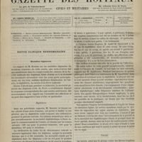 1027 - Page 1025 - Sommaire / Revue clinique hebdomadaire. Maladies régnantes. Diphthérie / Variole
