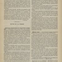 1029 - Page 1027 - Revue clinique hebdomadaire. Traitement médical des tumeurs fibreuses de l'utérus / Revue de la presse. Applications thérapeutiques de l'électrisation encéphalique. (Trib. méd.) / Médecine légale. (Mouvem. méd.) / Expériences sur les trichines