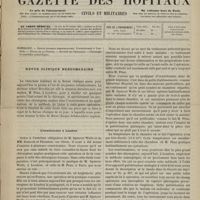 1075 - Page 1073 - Sommaire / Revue clinique hebdomadaire. L'ovariotomie à Londres