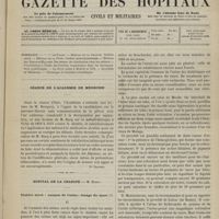 1091 - Page 1089 - Sommaire / Séance de l'Académie de médecine. [Dr Brochin] / Hôpital de la Charité. M. Hardy. Diabète sucré : examen de l'urine ; dosage du sucre