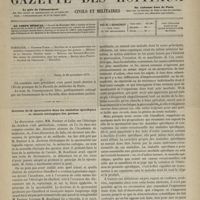 1099 - Page 1097 - Sommaire / Paris, le 28 novembre 1879 / Doctrine de la spontanéité dans les maladies spécifiques et théorie étiologique des germes