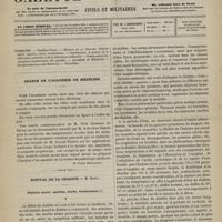 1163 - Page 1161 - Sommaire / Séance de l'Académie de médecine. [Dr Victor Revillout] / Hôpital de la Charité. M. Hardy. Diabète sucré : marche, durée, terminaison