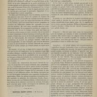 1196 - Page 1194 - Hôpital des Enfants-Malades. M. Bouchut. Des localisations cérébrales. - Tubercules ayant détruit la totalité des couches optiques ; hyperesthésie cutanée ; amaurose et névro-rétinite ; paralysie agitante. - Abcès du lobe frontal, sans symptômes de paralysie ou de délire. - Tubercule de la couche optique sans symptômes / Hôpital Saint-Louis. M. Fournier. Des alopécies