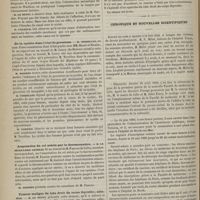 0410 - Page 406 - Société de chirurgie. Séance du 28 avril 1880. Communications. Rétention de la salive dans le canal de Sténon. M. Terrier / De la cystite dans l'état de grossesse. M. Terrillon, au nom d'une commission dont il fait partie avec MM. Houel et Nicaise, sur un travail de M. Cauvy... / Amputation du col utérin par le thermocautère. M. le Secrétaire général, un travail de M. Faucon... / Tumeur maligne du lobe droit du corps thyroïde ; ablation. M. Le Dentu / Chronique et nouvelles scientifiques