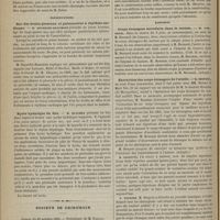 1002 - Page 998 - Société médicale des hôpitaux. Séance du 22 octobre 1880. Communications. Coup de chaleur. M. Zuber / Présentations. Sur des bruits pleuraux et pulmonaires à rythme cardiaque. M. Dujardin-Beaumetz / Kyste hydatique du foie. M. Blachez / Société de chirurgie. Séance du 20 octobre 1880. Communications. Traitement des ulcères. M. Desprès / Rapports. Corps étrangers introduits dans le rectum. M. Verneuil / Extraction des corps étrangers de l'oreille. M. Desprès, au nom d'une commission dont il fait partie avec MM. Delens et Marc Sée, sur un mémoire de M. le Docteur Roustan