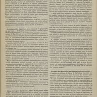 0624 - Page 614 - Revue de la presse. Malformations multiples. (Journ. de méd. de Bordeaux) / Syphilis rebelle, injections sous-cutanées de peptonate de mercure. (Marseille médical) / Corps étrangers du larynx, oedème de la glotte consécutif. (Progrès médical) / Réunion des deux reins par une de leurs extrémités. (Lyon médical)