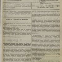 0013 - Page 1 - Sommaire / Séance de l'Académie de médecine / Hôpital Laennec. M. Damaschino. Des affections associées de la moelle et du cerveau et notamment des lésions combinées des cordons postérieurs et latéraux (sclérose spinale postéro-latérale)