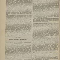 0080 - Page 68 - Physiologie expérimentale. Expériences relatives aux troubles de la motilité produits par les lésions de l'appareil auditif. Par M. le Professeur Vulpian / Société médicale des hôpitaux. Séance du 12 janvier 1883. Communications. Inoculation de la syphilis chez le singe. M. Martineau / Communications. Hémiplégie, aimantation. M. Gingeot / L'épidémie de fièvre typhoïde d'Auxerre. M. Féréol, sur la communication de M. Dionis des Carrières