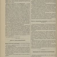 0106 - Page 94 - Société médicale des hôpitaux. Séance du 26 janvier 1883. Communications. La syphilis chez le singe. M. Martineau / Rapports du tubercule et de l'inflammation. M. Kiéner, sur un travail entrepris avec M. Poulet / Revue bibliographique. Manuel d'histologie pathologique, par Cornil et Ranvier / Manuel de technique microscopique, par M. le Docteur Paul Latteux / Précis de thérapeutique chirurgicale, par M. le Docteur Paul Decave / Chronique et nouvelles scientifiques