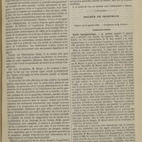 0119 - Page 107 - Revue clinique hebdomadaire. Gangrène spontanée du membre inférieur gauche chez un jeune homme de vingt-quatre ans / Société de chirurgie. Séance du 31 janvier 1883. Communications. Taille hypogastrique. M. Monod