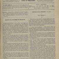 0133 - Page 121 - Sommaire / Séance de l'Académie de médecine / Hôpital de la Charité. M. Hardy. De la chlorose